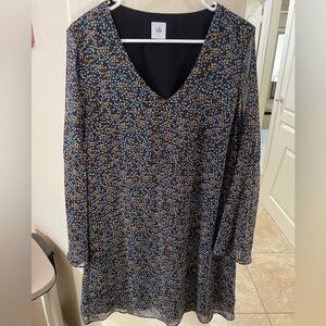 Bell sleeve midi dress floral